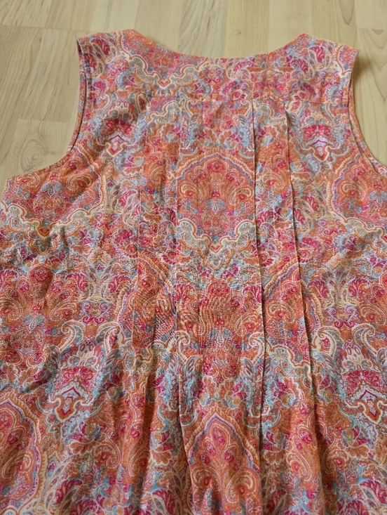 J.Jill Love Linen 100% Linen Paisley Print Dress With Pockets Size Mediun - Picture 4 of 13